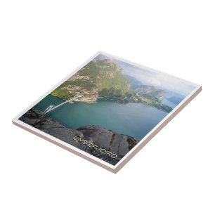 Azulejo zNO097 LYSEFJORDEN LYSEFJORD bridge, Noruega,