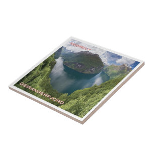 Azulejo zNO121 GEIRANGERFJORD panorama, Noruega,