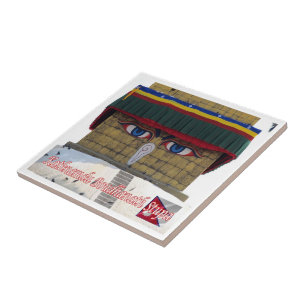 Azulejo zNP006 Boudhanath Stupa KATHMANDU, Nepal,