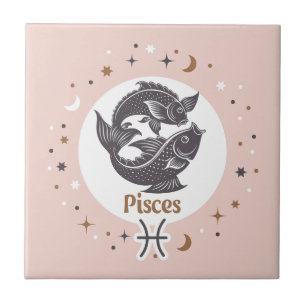 Azulejo Zodiac Rótulo Pisces