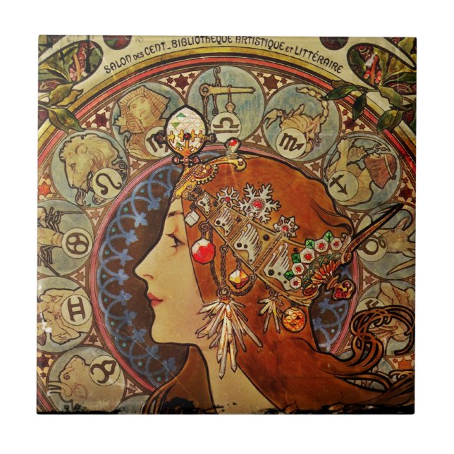 Azulejo Zodiak Woman de Mucha (Frente)