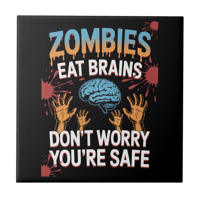 Azulejo Zombie de Halloween (Frente)