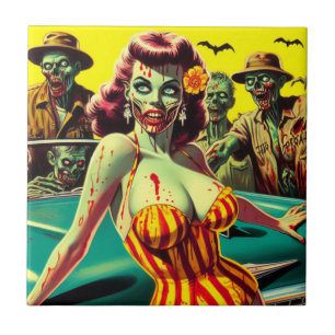 Azulejo Zombie Pin-up