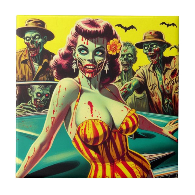 Azulejo Zombie Pin-up (Frente)