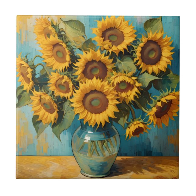 Azulejo Zomerse Zonnebloemen (Frente)