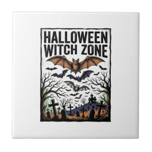 Azulejo Zona de Bruja de Halloween Diseño Antiguo de Murci