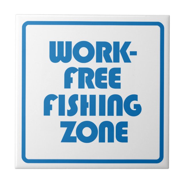 Azulejo Zona de pesca libre de trabajo (Frente)