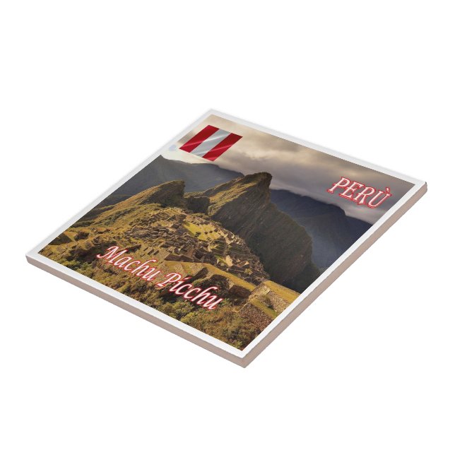 Azulejo zPE025 MACHU PICCHU, Cozco, Perú, (Lado)