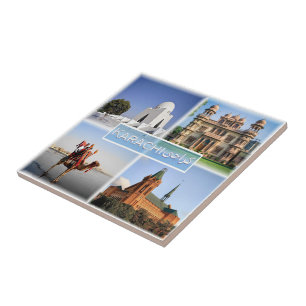 Azulejo zPK004 KARACHI, MAZAR , QUAID, Pakistán,