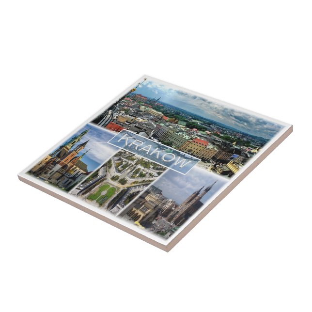 Azulejo zPL003 KRAKOW, Polonia, Europa, (Lado)