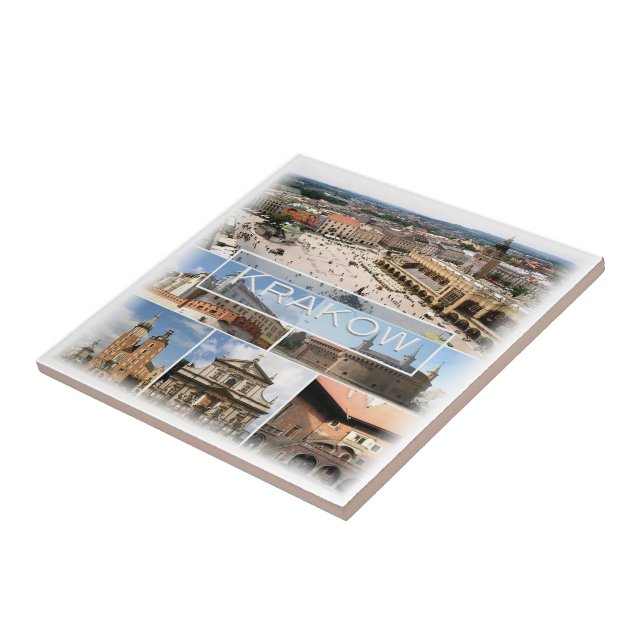 Azulejo zPL004 KRAKOW, Polonia, Europa, (Lado)