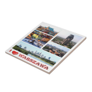 Azulejo zPL010 WARSAW "I Love", Polonia, Europa,