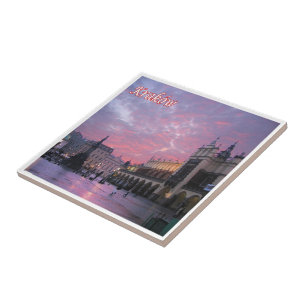 Azulejo zPL018 Casco antiguo de KRAKÓW, Polonia, Europa,