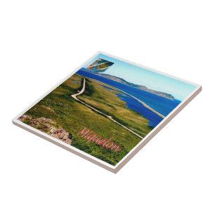 Azulejo zPM004 MIQUELON, Paisaje, América,