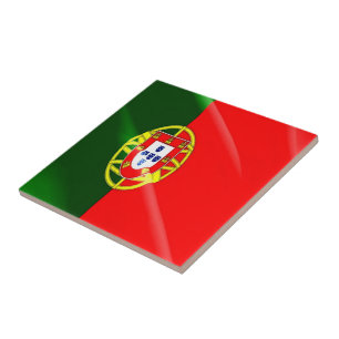 Azulejo zPT002 PORTUGUÉS ondeando la BANDERA PORTUGAL,