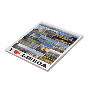 Azulejo zPT018 LISBOA "I Love", Portugal, Europa,