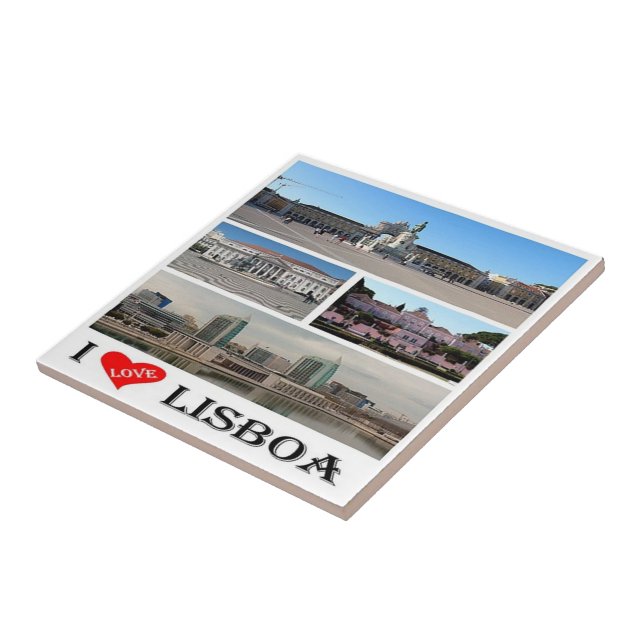 Azulejo zPT019 LISBOA "II Love", Portugal, Europa, (Lado)