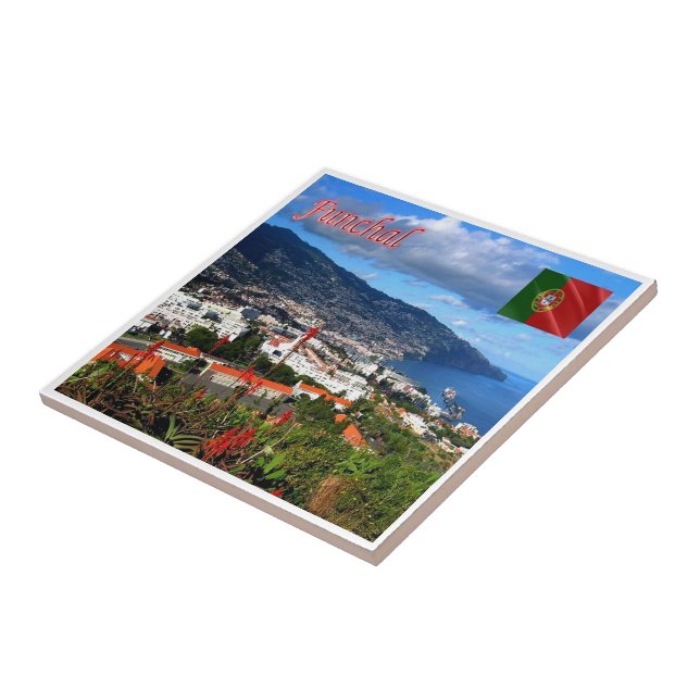 Azulejo zPT022 FUNCHAL, Portugal, Europa, (Lado)