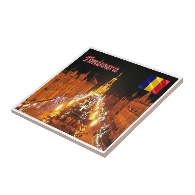 Azulejo zRO005 TIMISOARA Victory Square, Rumanía, (Lado)