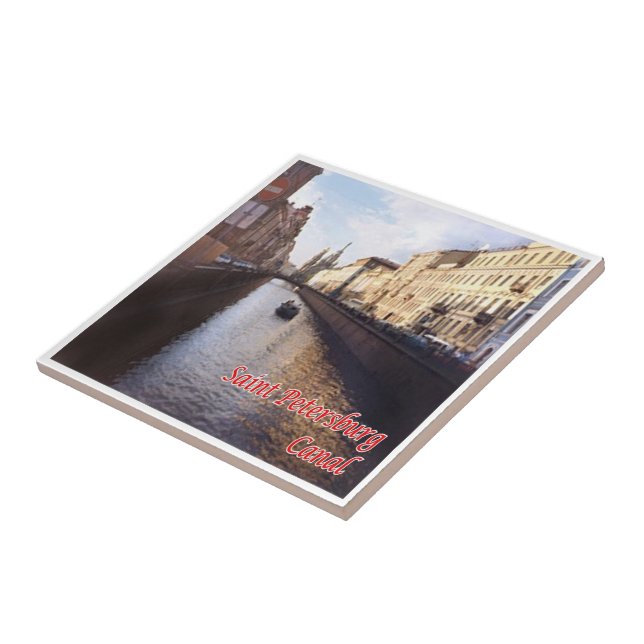 Azulejo zRU015 Canal de SAINT PETERSBURG, Rusia, (Lado)