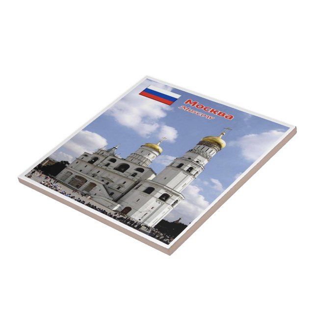 Azulejo zRU022 MOSCÚ, IVAN THE GREAT BELL TOWER, idge (Lado)