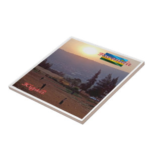 Azulejo zRW006 KIGALI, Ruanda de noche, África,