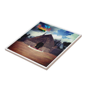 Azulejo zRW008 RWANDA, Nyanza Mwami Palace, África,