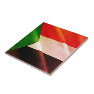 Azulejo zSD002 SUDAN, Bandera ondulante, África,