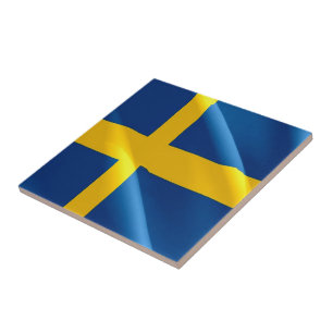 Azulejo zSE002 BANDERA ondeante SUECA SUECIA,