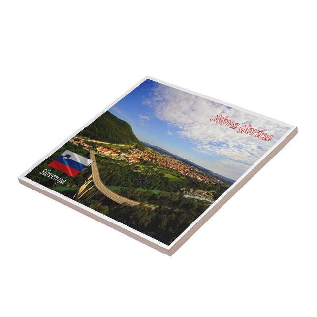 Azulejo zSI008 NOVA GORICA, Eslovenia, Europa, (Lado)