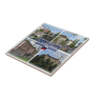 Azulejo zSI017 LJUBLJANA, Eslovenia, Europa