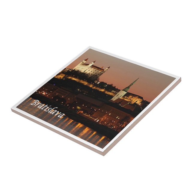 Azulejo zSK005 BRATISLAVA, Eslovaquia, Europa, (Lado)