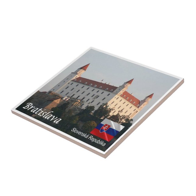 Azulejo zSK007 BRATISLAVA CASTLE, Eslovaquia Europa, (Lado)