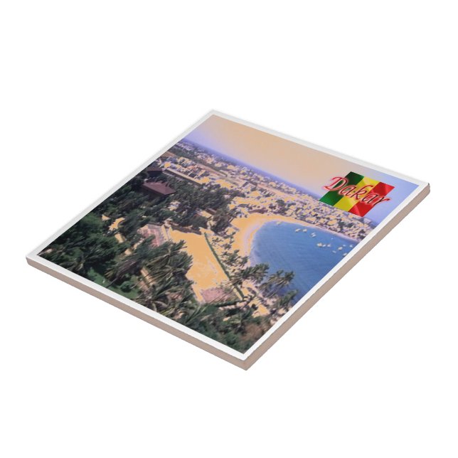 Azulejo zSN006 DAKAR, Senegal, África, (Lado)