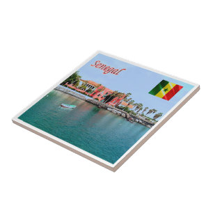 Azulejo zSN008 SENEGAL, isla portuaria de Gorée,