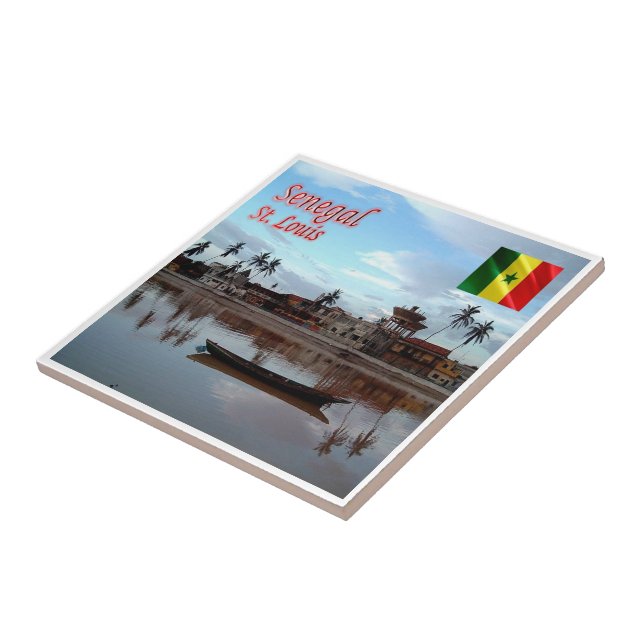 Azulejo zSN011 SAINT LOUIS, Senegal, África, (Lado)