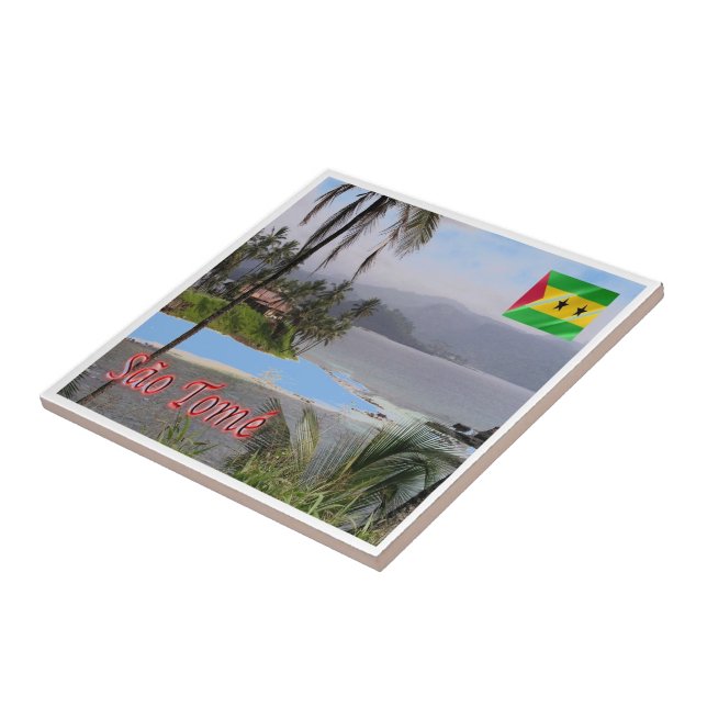 Azulejo zST003 SAO TOME', Panamá, África, (Lado)