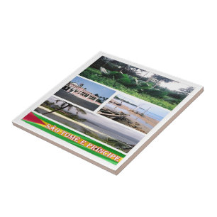 Azulejo zST007 SAO TOME' y PRINCIPE, Mosaic,