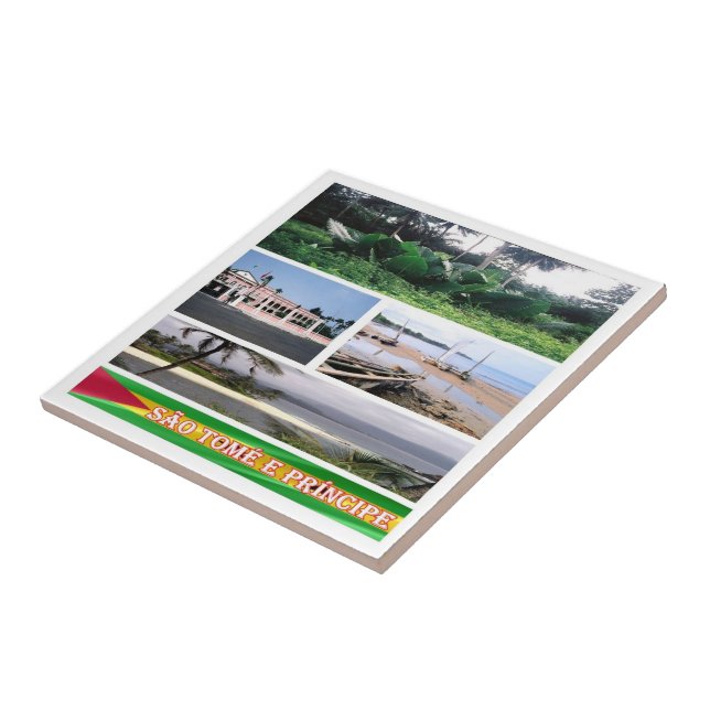 Azulejo zST007 SAO TOME' y PRINCIPE, Mosaic, (Lado)