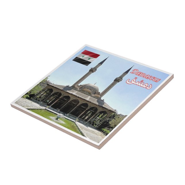 Azulejo zSY008 MEZQUITA TEKKIYE en DAMASCO, Siria, (Lado)