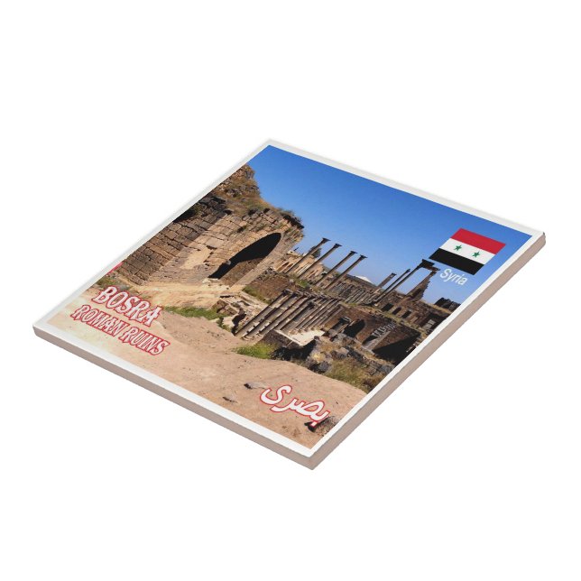 Azulejo zSY012 BOSRA, ruinas romanas, Siria, (Lado)