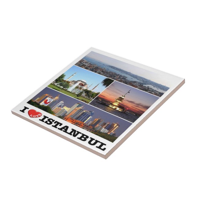 Azulejo zTR011 ESTAMBUL "I LOVE", Turquía, Europa, (Lado)