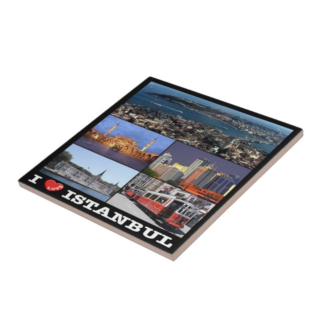 Azulejo zTR012 ESTAMBUL "I LOVE", Turquía, Europa, (Lado)