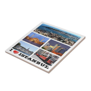 Azulejo zTR013 ESTAMBUL "I LOVE", Turquía, Europa,