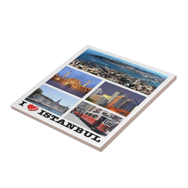 Azulejo zTR013 ESTAMBUL "I LOVE", Turquía, Europa, (Lado)