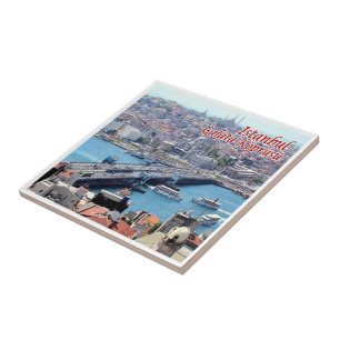 Azulejo zTR016 PUENTE GALATA DE ESTAMBUL, Turquía,