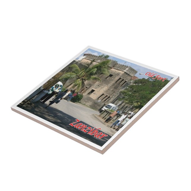 Azulejo zTZ009 ZANZIBAR, Old Fort, Tanzania, África, (Lado)