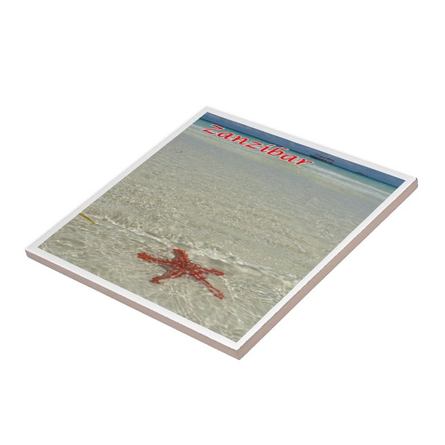 Azulejo zTZ011 ZANZIBAR, Starfish, Tanzania, África (Lado)