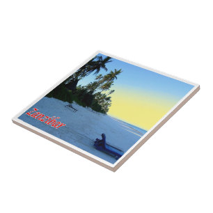 Azulejo zTZ013 ZANZIBAR, playa de la costa este, Tanzania,