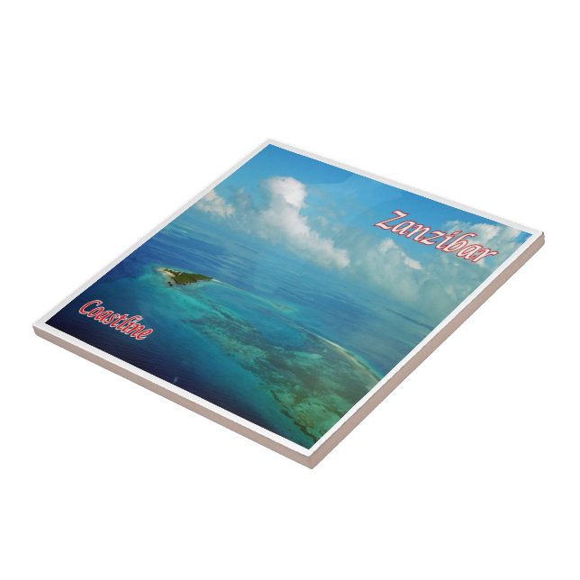 Azulejo zTZ018 ZANZIBAR, Costa, Tanzania, África, (Lado)